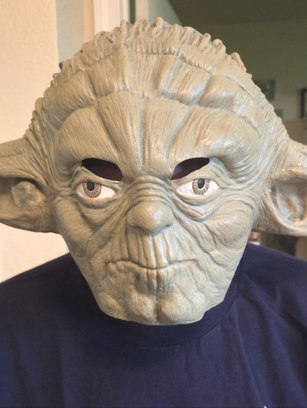 Vintage Star Wars Yoda Mask Lucasfilm Ltd Made In Mexico Halloween Cosplay
